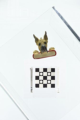 E&S Pets ORN218-66 Fawn Great Dane Cropped Santa's Pals Christmas Ornament
