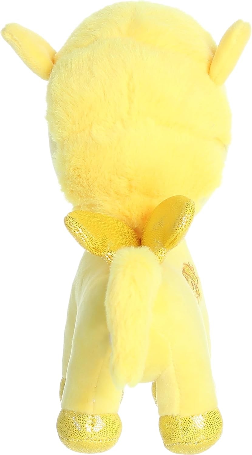 Aurora® ©Tokidoki Toki Mochi Sky Unicorno Solara Stuffed Animal Yellow, 7.5 in