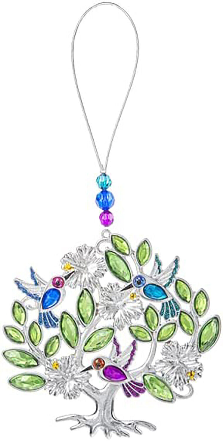Ganz Hummingbird Tree Ornament, Acrylic and Zinc, 4.25" x 5.5",