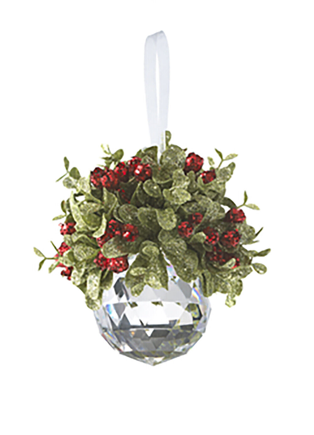 Kissing Krystals Acrylic Mistletoe Ornament- Assorted One Random Ornament