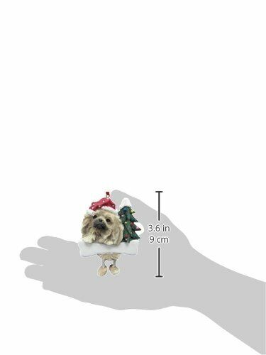 Pekingese Ornament with "Dangling Legs" Hand Painted and Easily Personalized