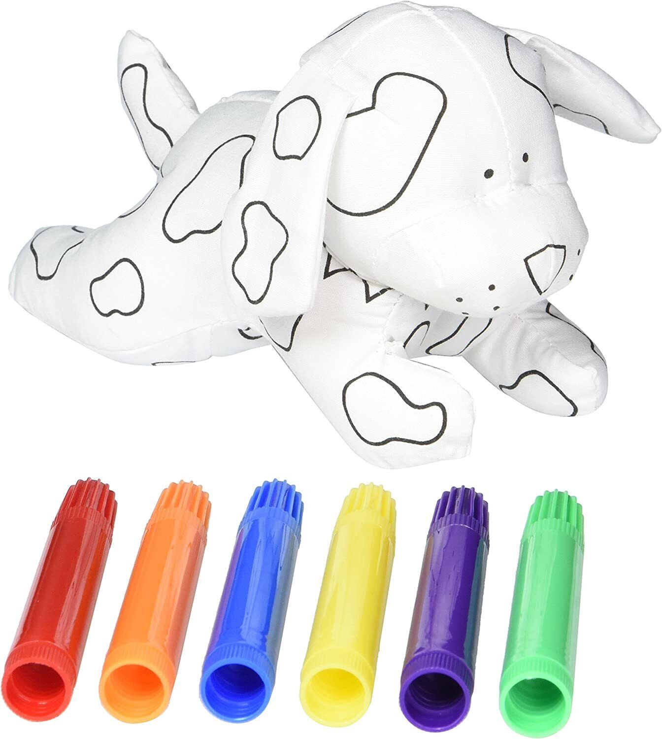 Ganz Dog Plush Mini Coloring Kit (7 Piece), Dog with 6 Markers
