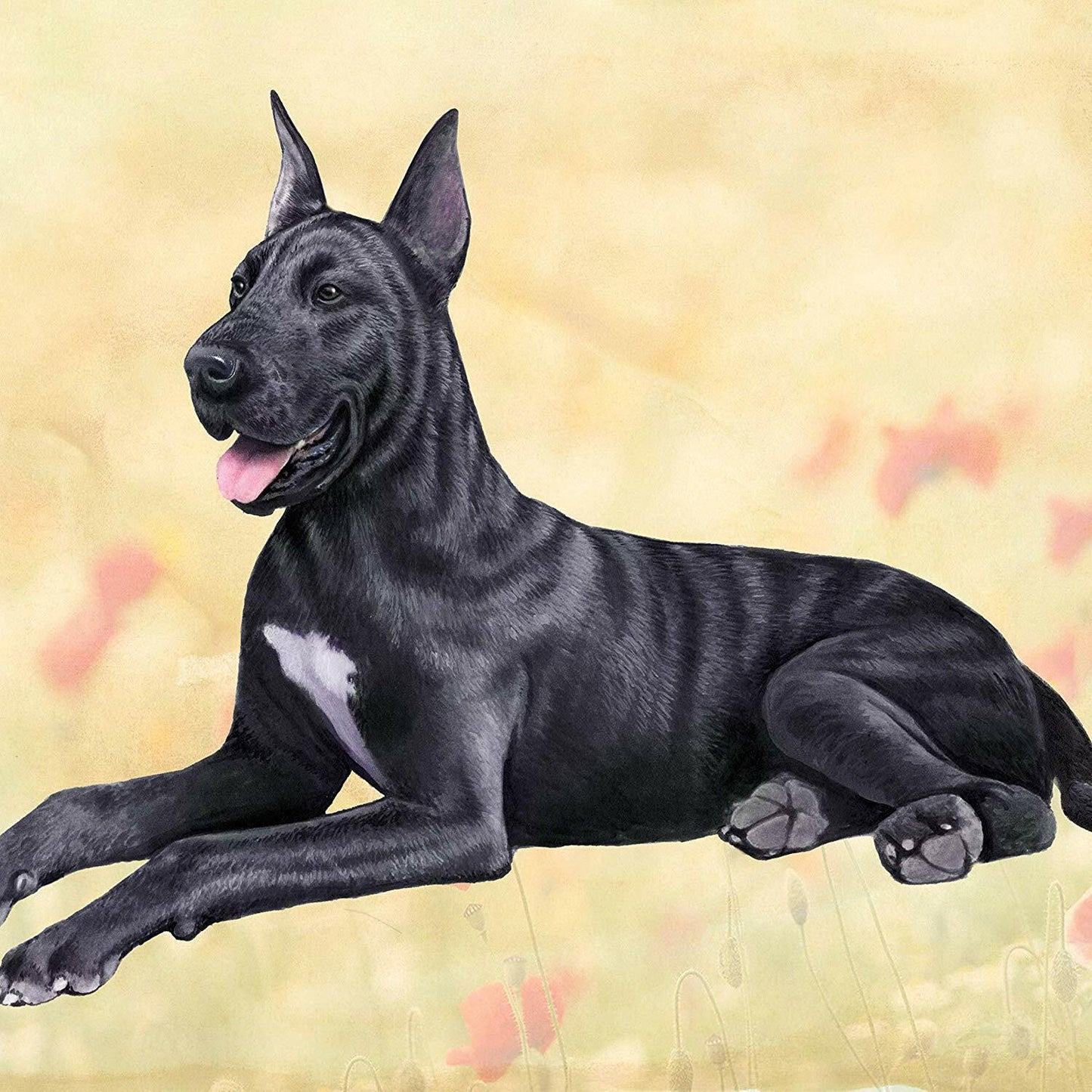 Great Dane (Black) Tabletop Drink Coaster (1)