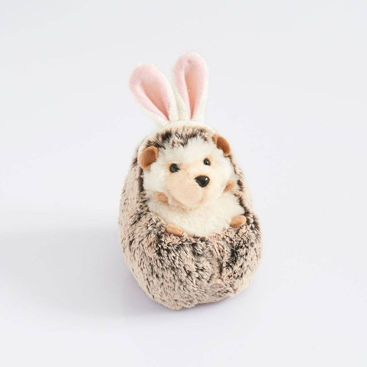 Spunky Hedgehog with Bunny Ears Plush Stuffed Animal Toy, 5"