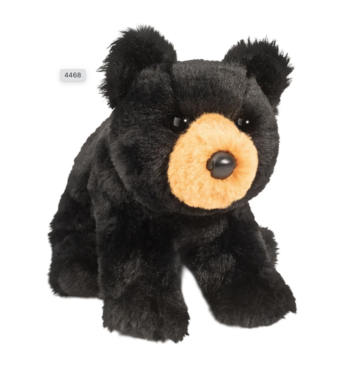Douglas Mini Cubbie Soft Black Bear Plush Stuffed Animal, 6" sitting