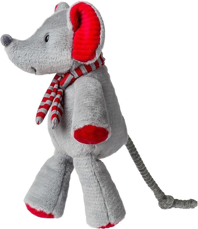 Mary Meyer Stuffed Animal Marshmallow Zoo Soft Toy, 9", Junior Mistletoe Mouse
