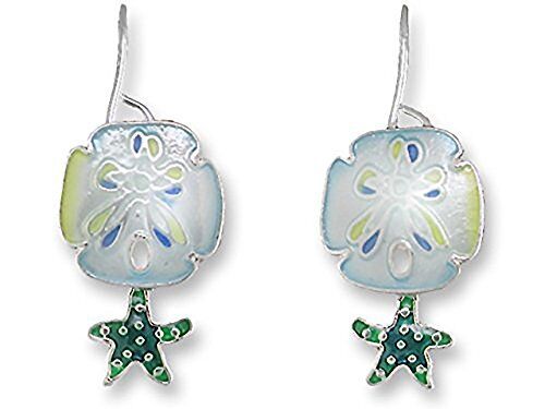 Paul Brent Silver Plated Sand Dollar and Starfish Dangle Earrings