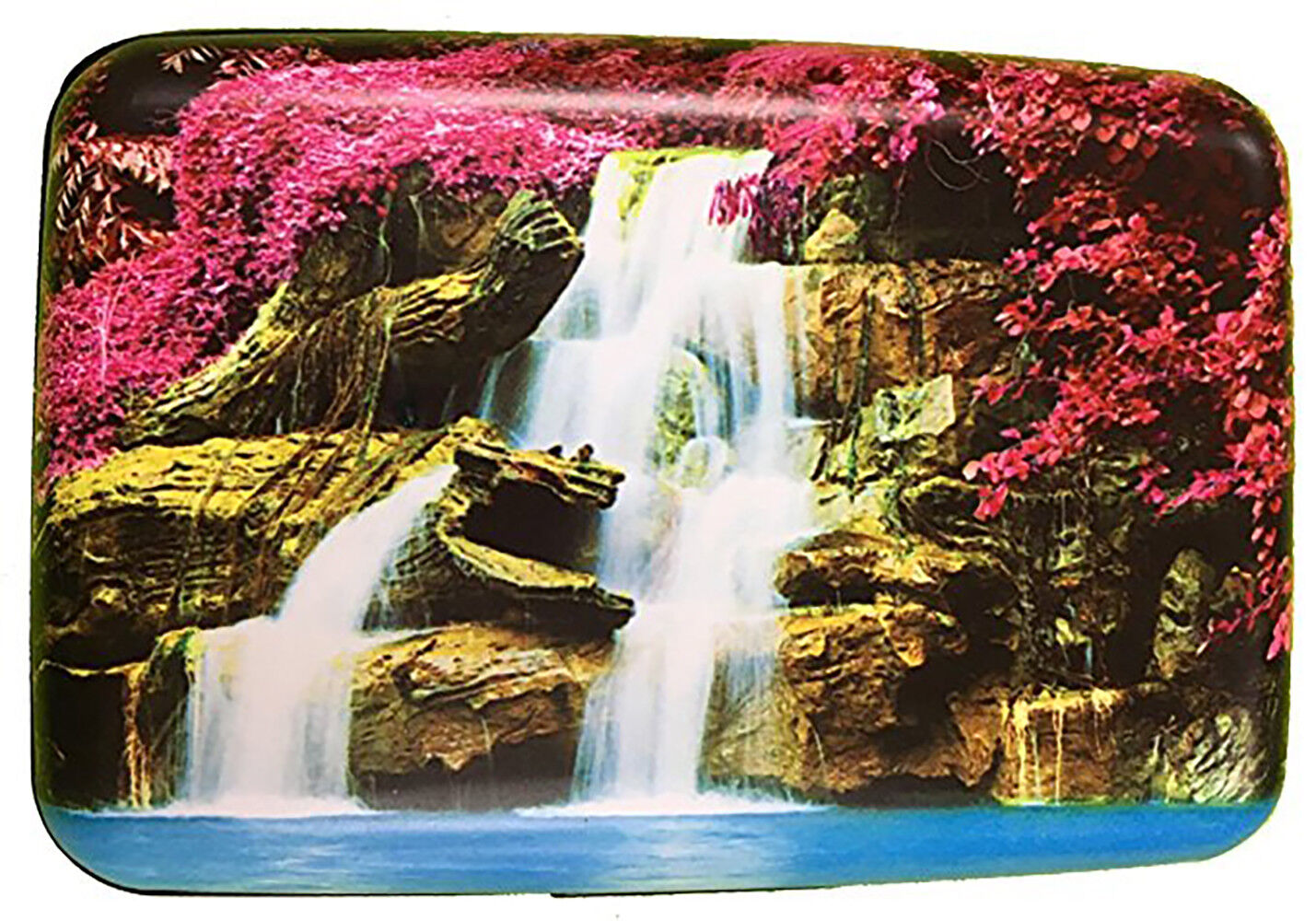 RFID Secure Armored Wallet - Landscape, Waterfall