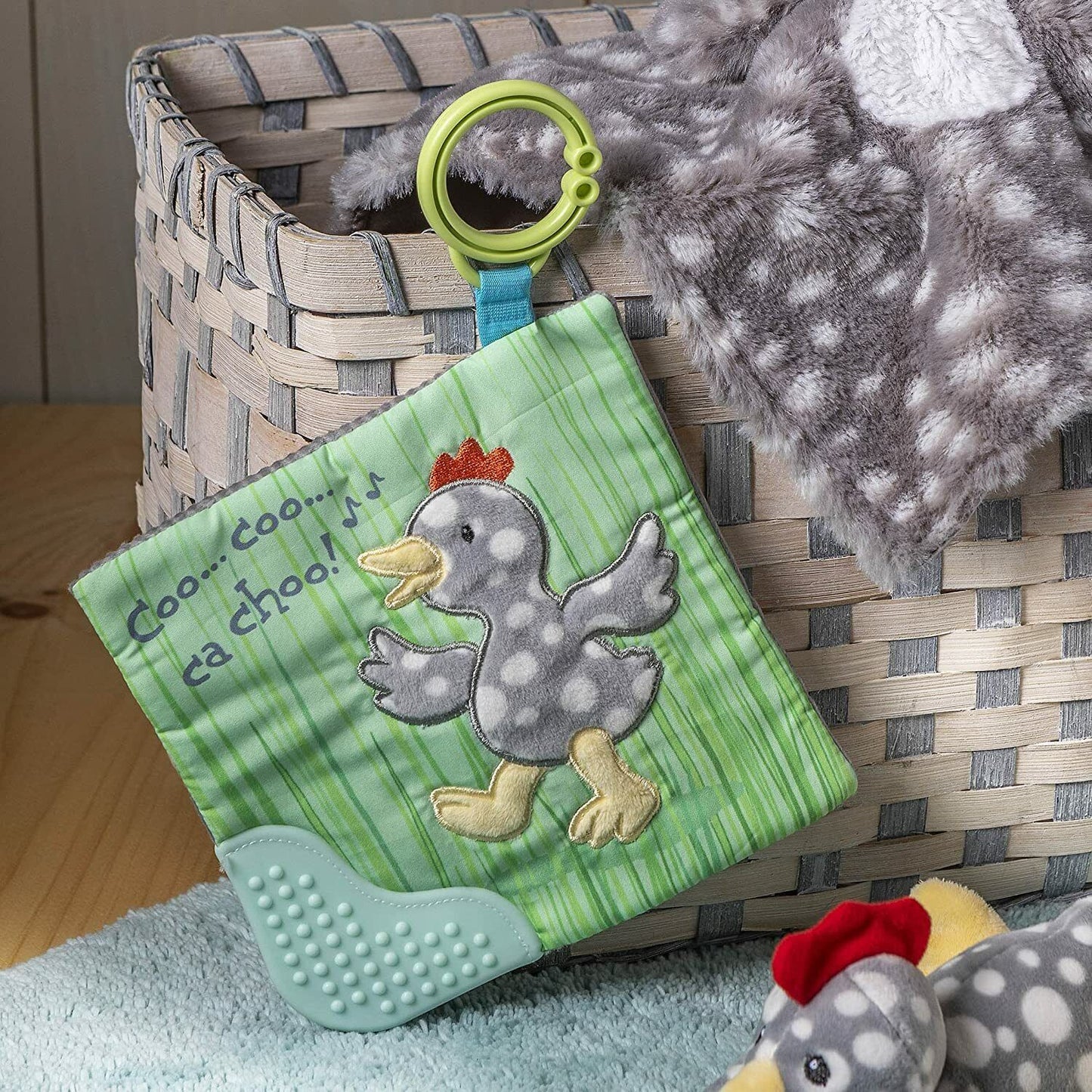 Mary Meyer Crinkle Teether Toy with Baby Paper and Squeaker, 6 x 6-Inches,