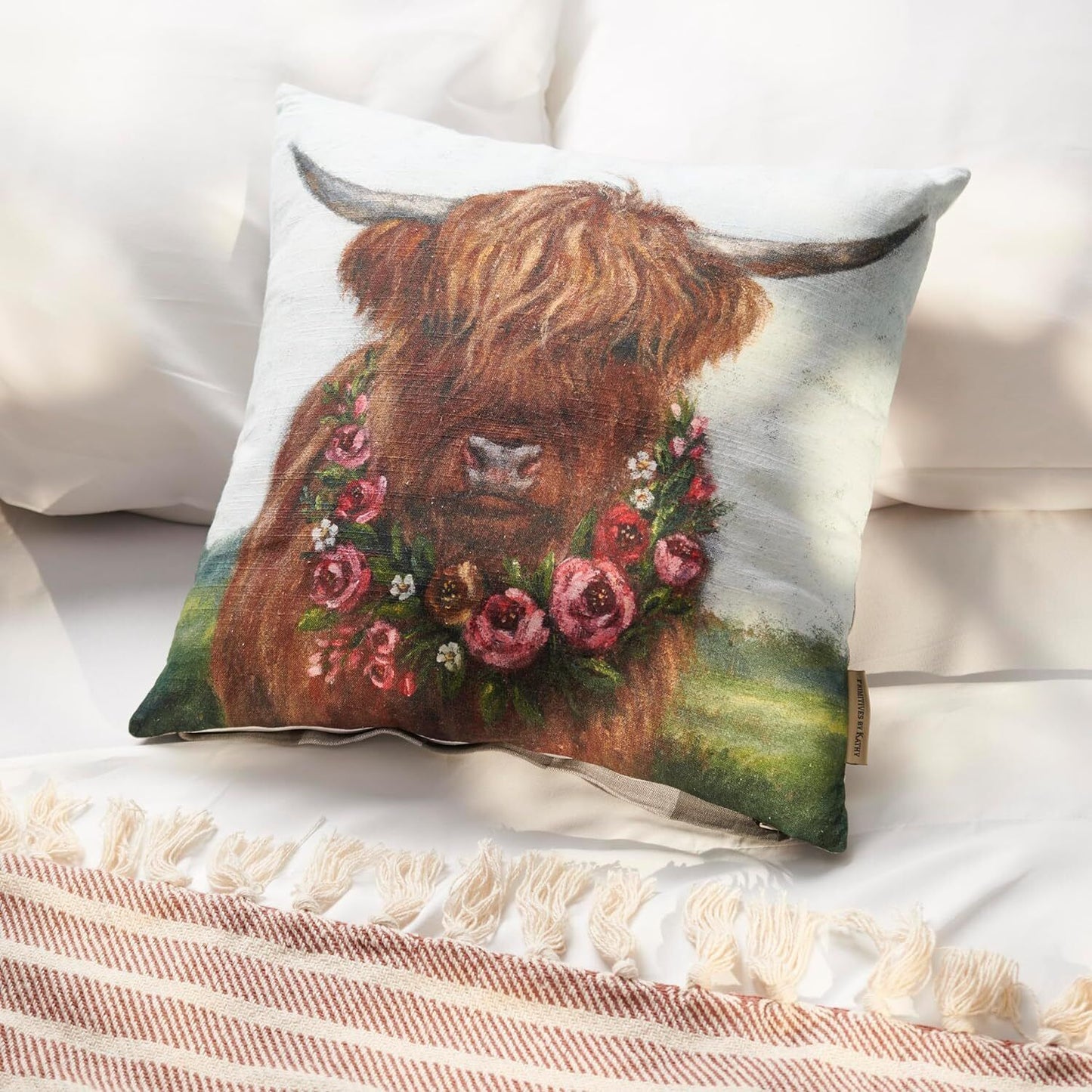 Primitives By Kathy Floral Highland Pillow, 16" x 16"
