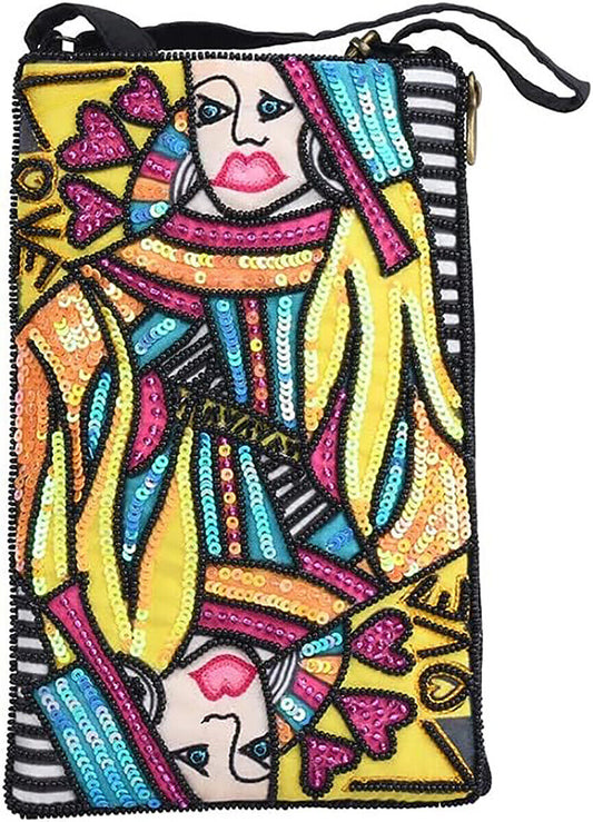 Bamboo Trading Company Cell Phone or Club Bag, Queen of Hearts by Sarah Walters
