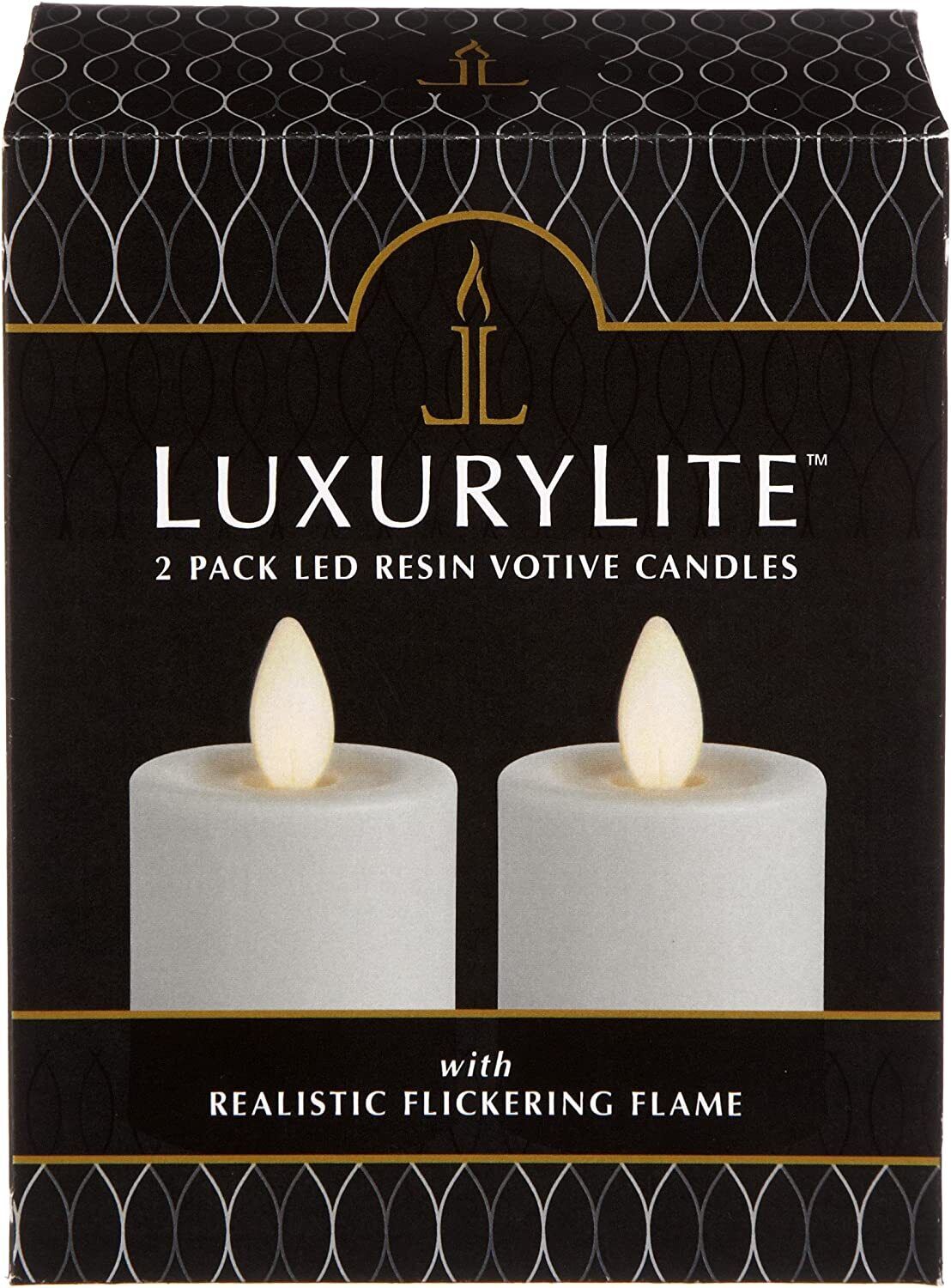 Ganz Water-Resistant, Remote Ready White 2 x 2 Resin LED Votive Candles, Set of