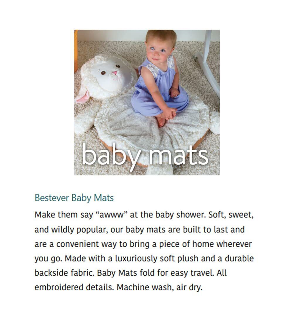 Mary Meyer Bestever Baby Mat, 31 x 23-Inches, Afrique Zebra