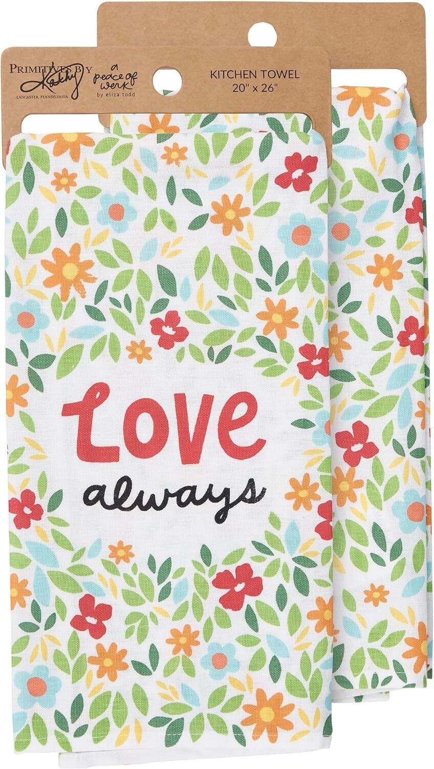 Primitives by Kathy Kitchen Towel - Love Always, 26"