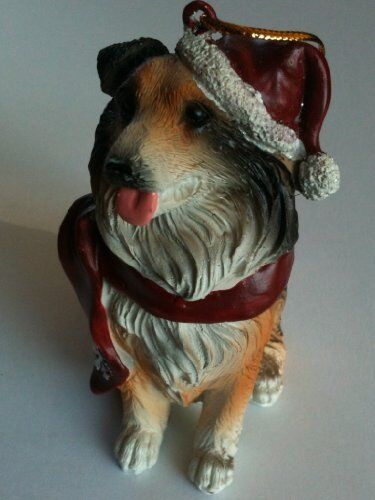 Littlegifts Australian Shepherd Snowflake Scarf Dog Holiday Christmas Ornament