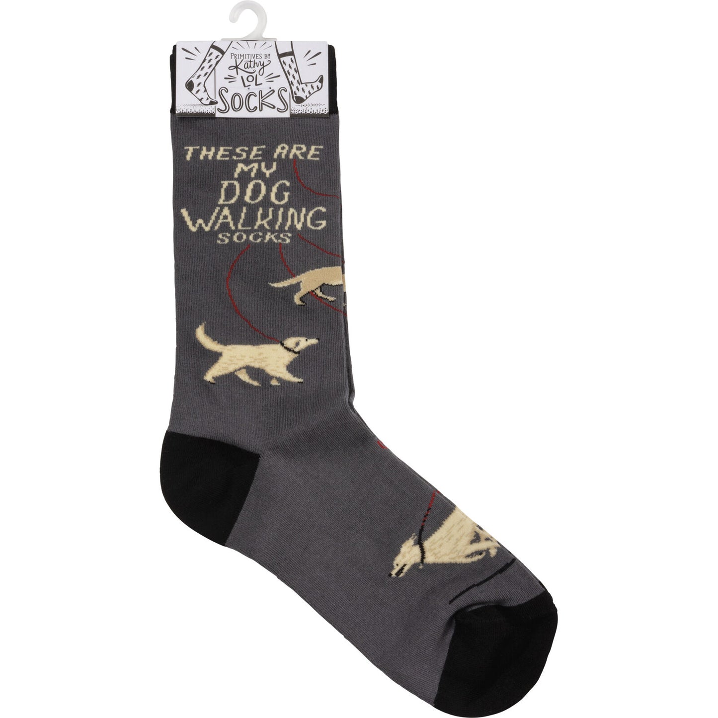 Primitives by Kathy Socks - These Are My Dog Walking Colorfully Printed Socks