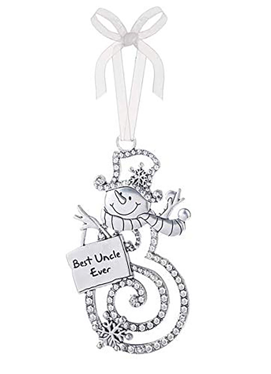Ganz Ornament - Best Uncle Ever - Silver