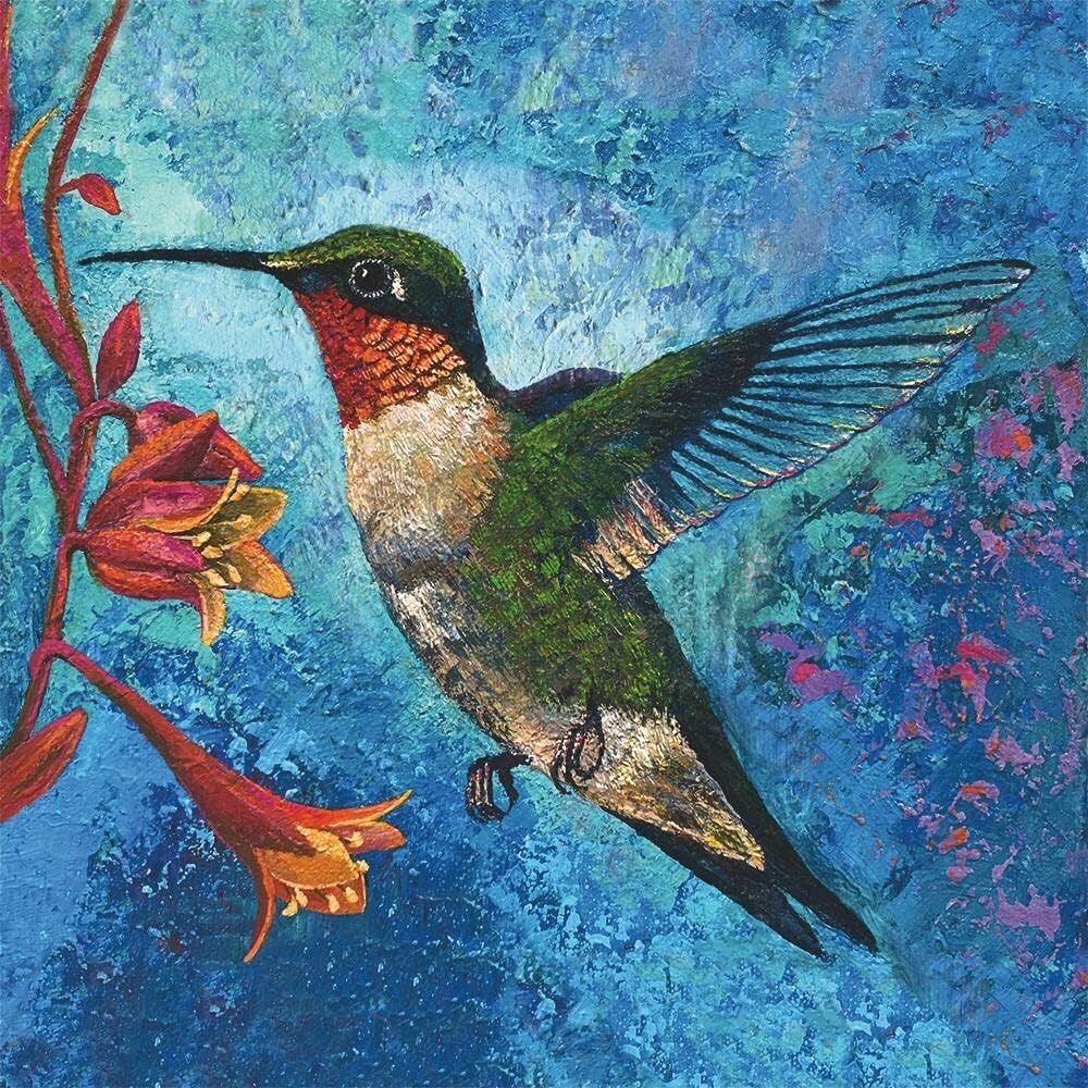 Paperproducts Design Spiritual Visitor Hummingbird Cocktail Paper Napkins 40 Ct