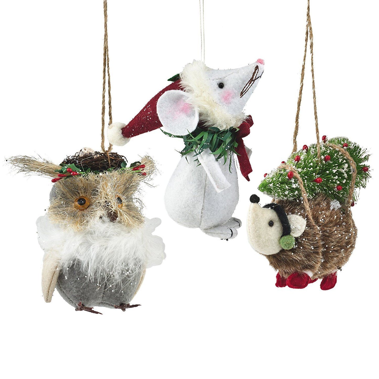Department 56 Welcome To The Forest Animal Ornaments, 4.5 inch (Set of 3)