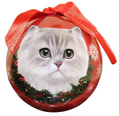 Persian Cat Christmas Ornament Shatter Proof Ball Easy To Personalize