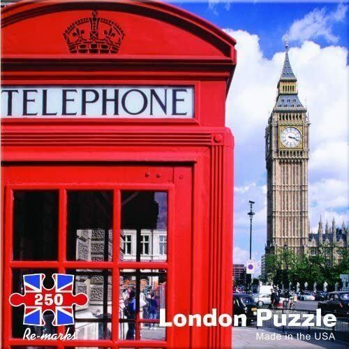 Jigsaw Puzzle 250 Pieces 11 inches x 14 inches London Phone Booth and Big Ben
