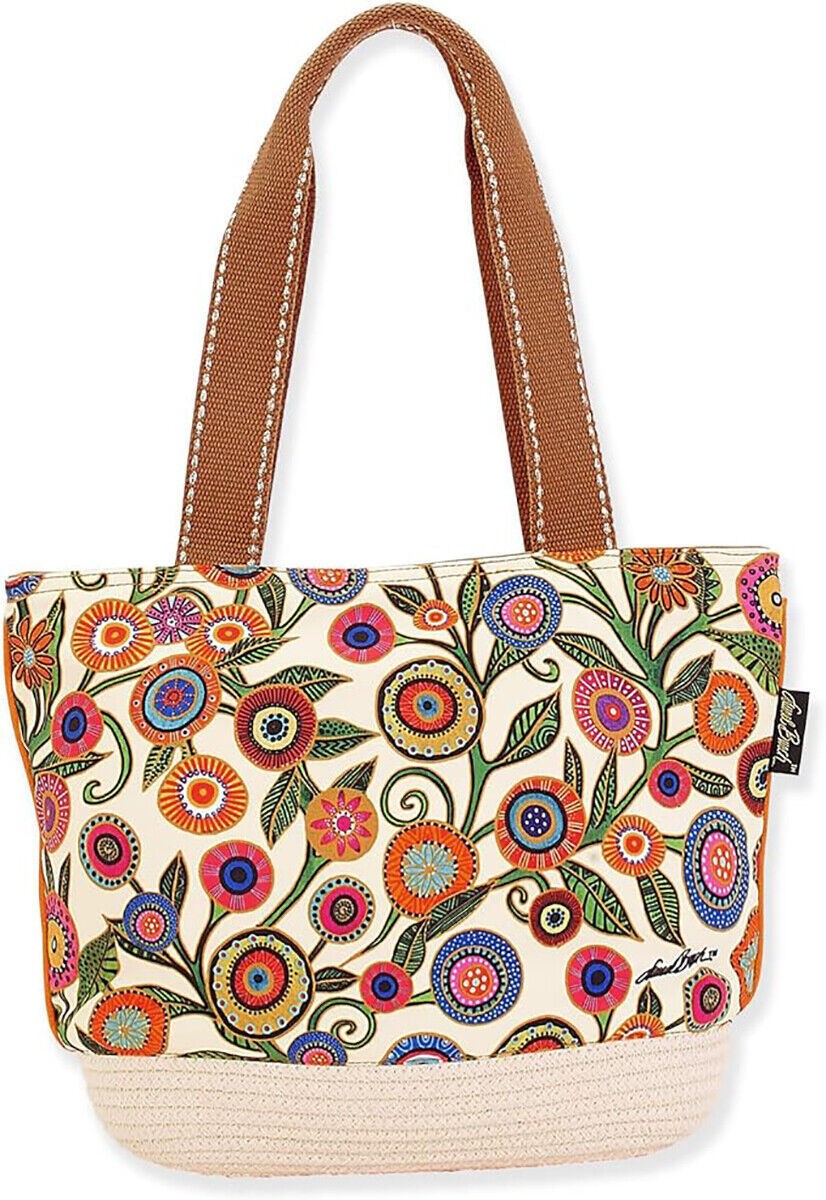 Women's Laurel Burch, Fiesta Floral Medium Tote, 14 x 10.5 x 3.5"