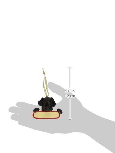 Chocolate Labrador Ornament "Santa's Pals" With Personalizable Name Plate