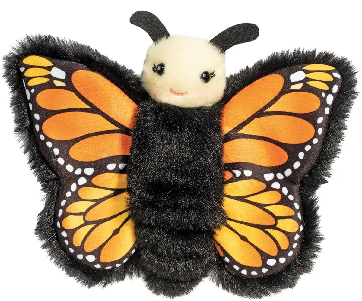 Douglas Monarch Mini Butterfly Plush Stuffed Animal, 8" wide