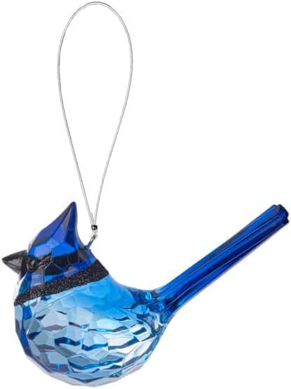 Crystal Expressions Ganz Elegant Blue Jay Ornament, ACRY-1072, 3.5"