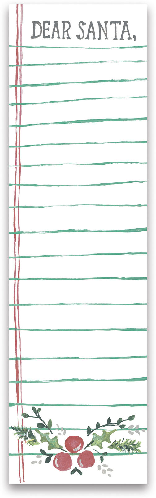 Primitives by Kathy Dear Santa Magnetic Paper List Notepad, 60 pages