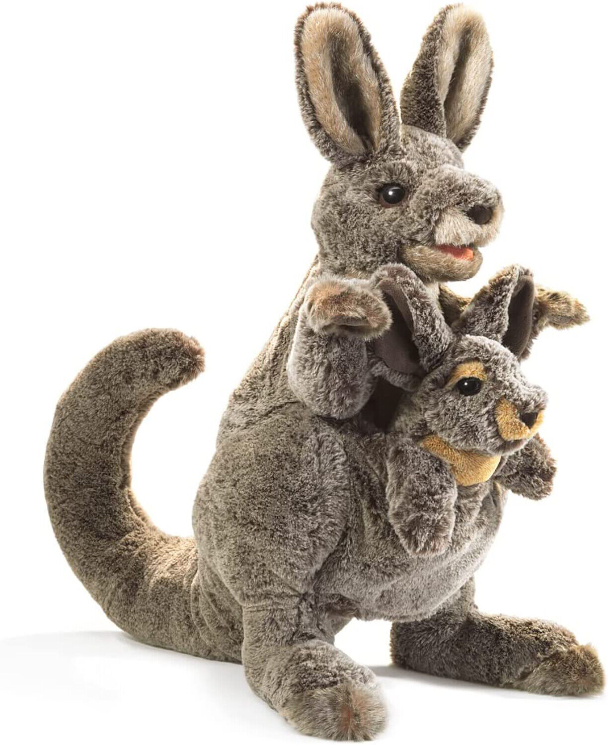 Folkmanis Kangaroo with Joey Hand Puppet, 20"