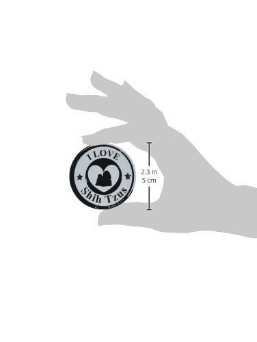 LittleGifts Shih Tzu Circle Car Magnet