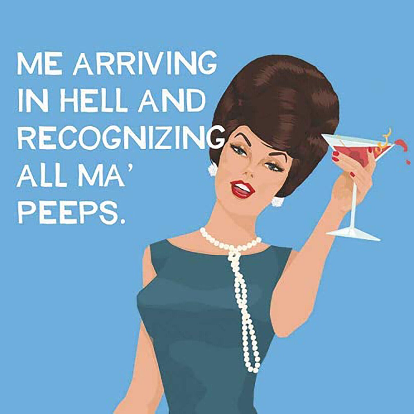Paperproducts Design Ma' Peeps Beverage Napkin, 5" x 5", Multicolor