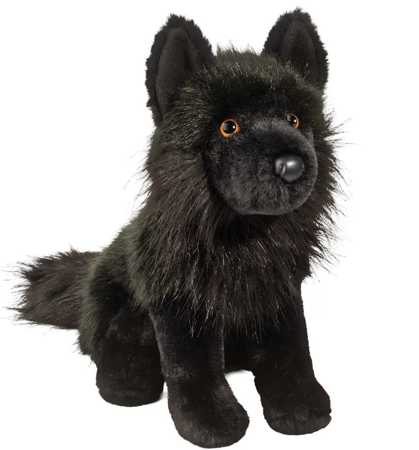 Douglas Toys Vilkas Black Wolf Plush Stuffed Animal Toy, 11"