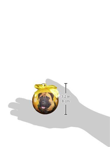 "Bullmastiff Christmas Ornament" Shatter Proof Ball Easy To Personalize