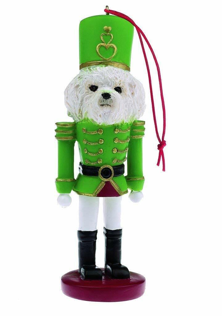 E&S Pets 35358-4 Bichon Frise Nutcracker Soldier Dog Ornament