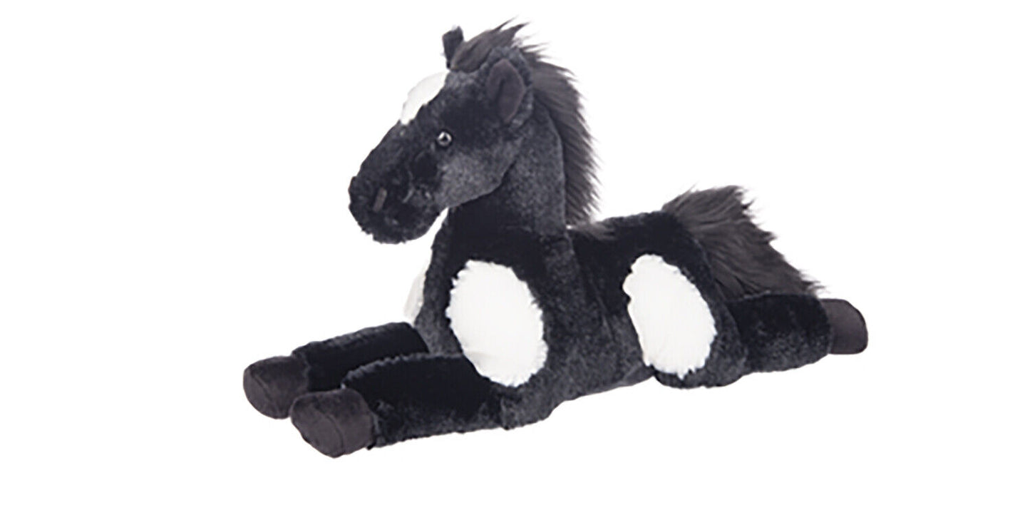 Ganz Gambler Lying Down Plush Stuffed Animal Toy Black Paint Horse, 12.5"