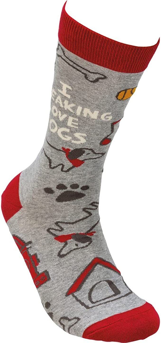 Primitives by Kathy 113729 - I Freaking Love Dogs Socks