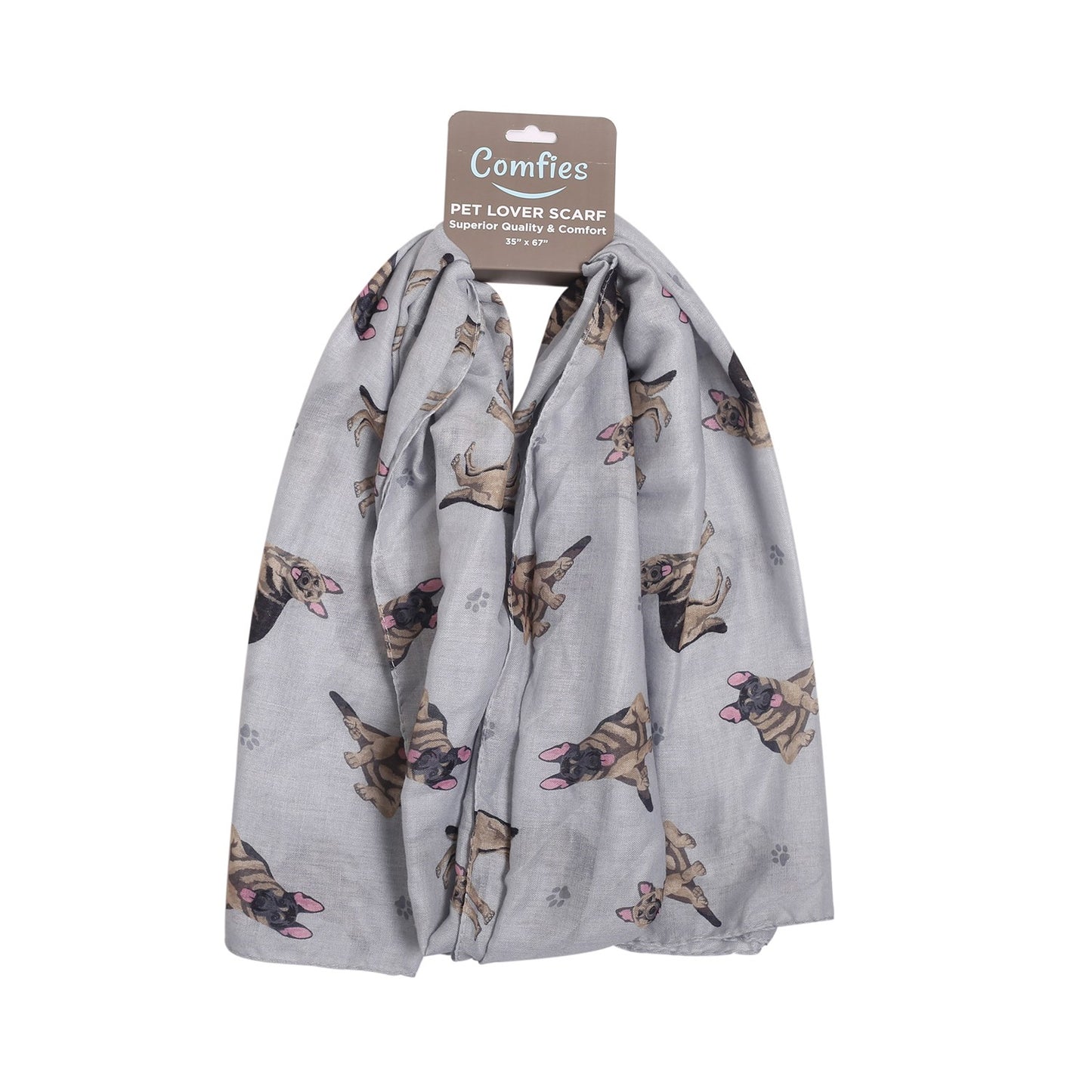 German Shepherd Dog Lover Scarf - Year-round scarf, Lightweight, 67"