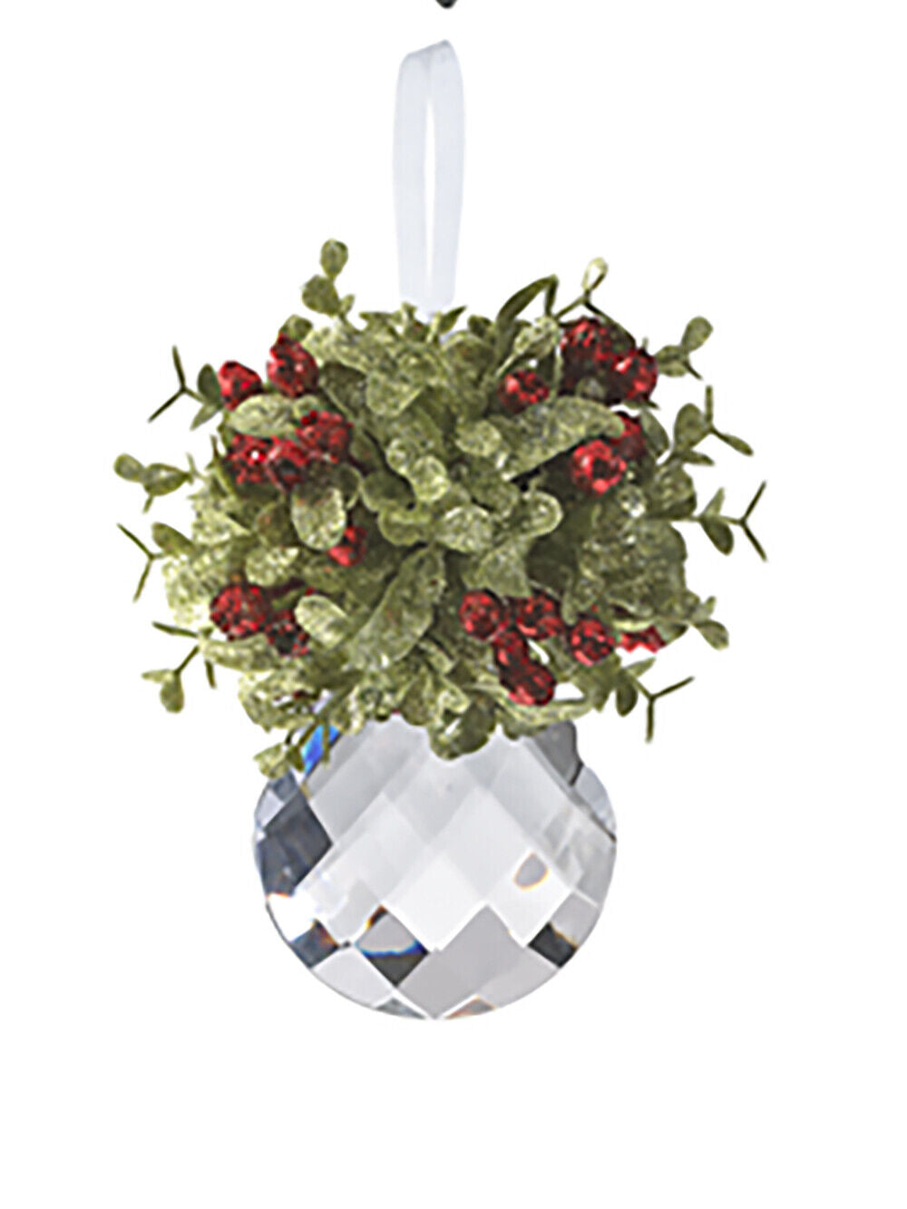 Kissing Krystals Acrylic Mistletoe Ornament- Assorted One Random Ornament
