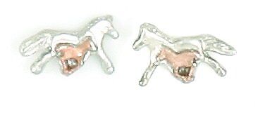 Finishing Touch 2-Tone Mare and Foal Earrings