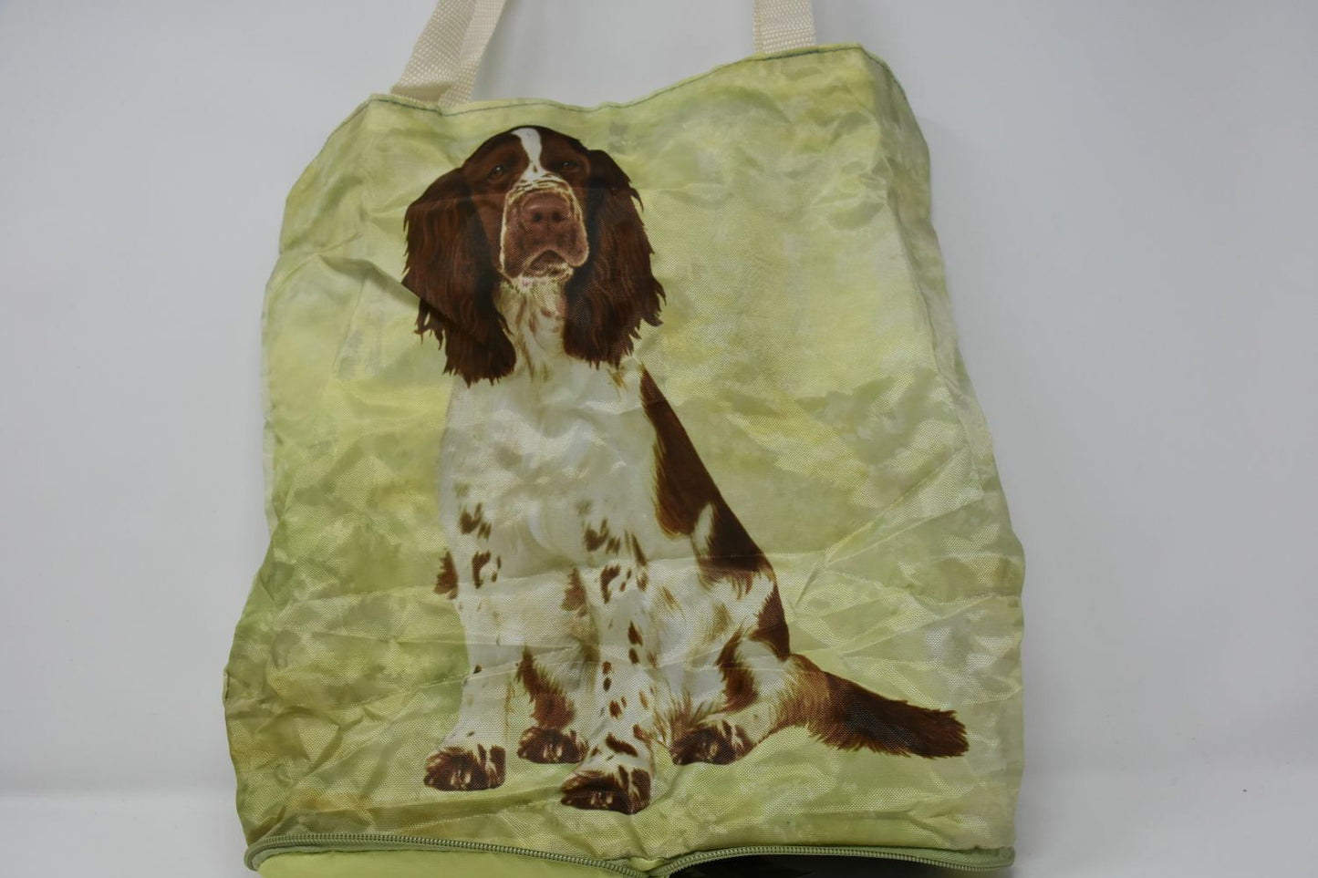 Springer Spaniel Foldable Tote Bag - Waterproof - Zippered Market Tote