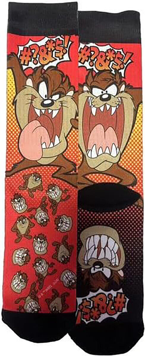 Spoontiques Fun Crew Socks, One Size Fits Most - Taz