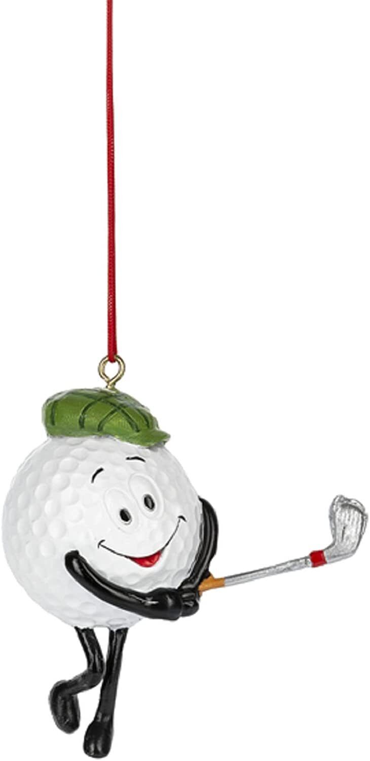 Ganz Golf Ball Player Chrismas/Everyday Ornament, Polyresin, 2.75 Inches Height