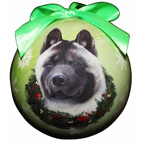 "Akita Christmas Ornament" Shatter Proof Ball--Easy To Personalize