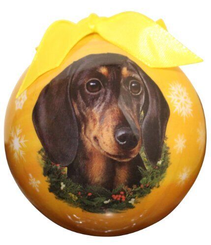 Dachshund Christmas Ornament Shatter Proof Ball Easy To Personalize
