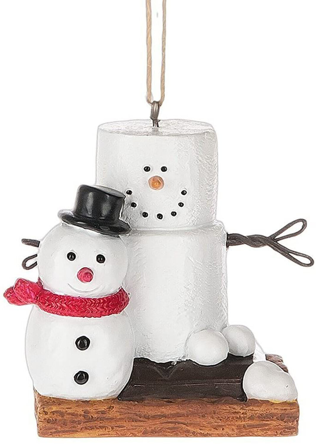 Midwest-CBK S'Mores Smore Man with Fresh Made Snowman Christmas Tree Ornament
