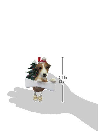 Jack Russell Ornament with "Dangling Legs" Hand Painted and Easily Personalized