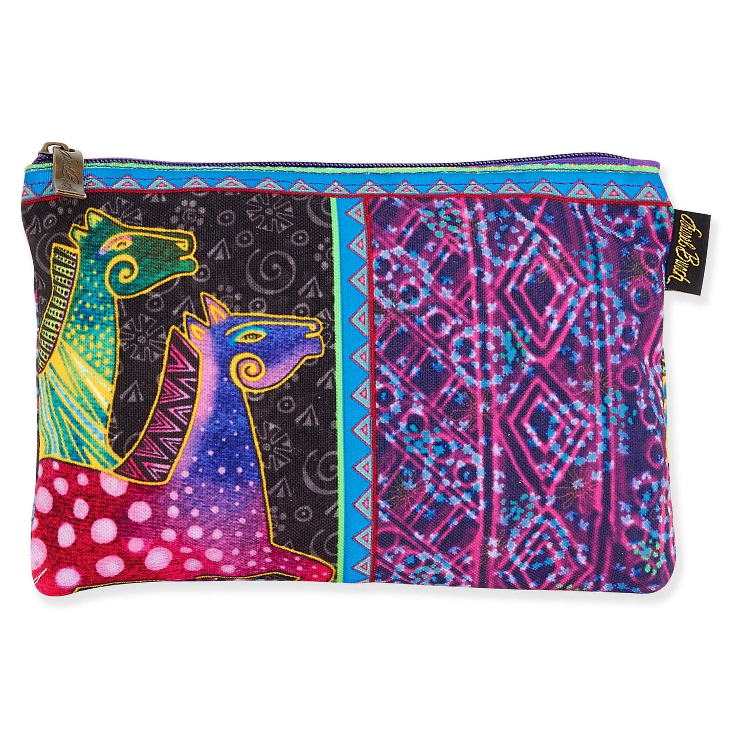 Laurel Burch Classic Horses Prancing Mares Cosmetic Bag (multi/pink/purple C)