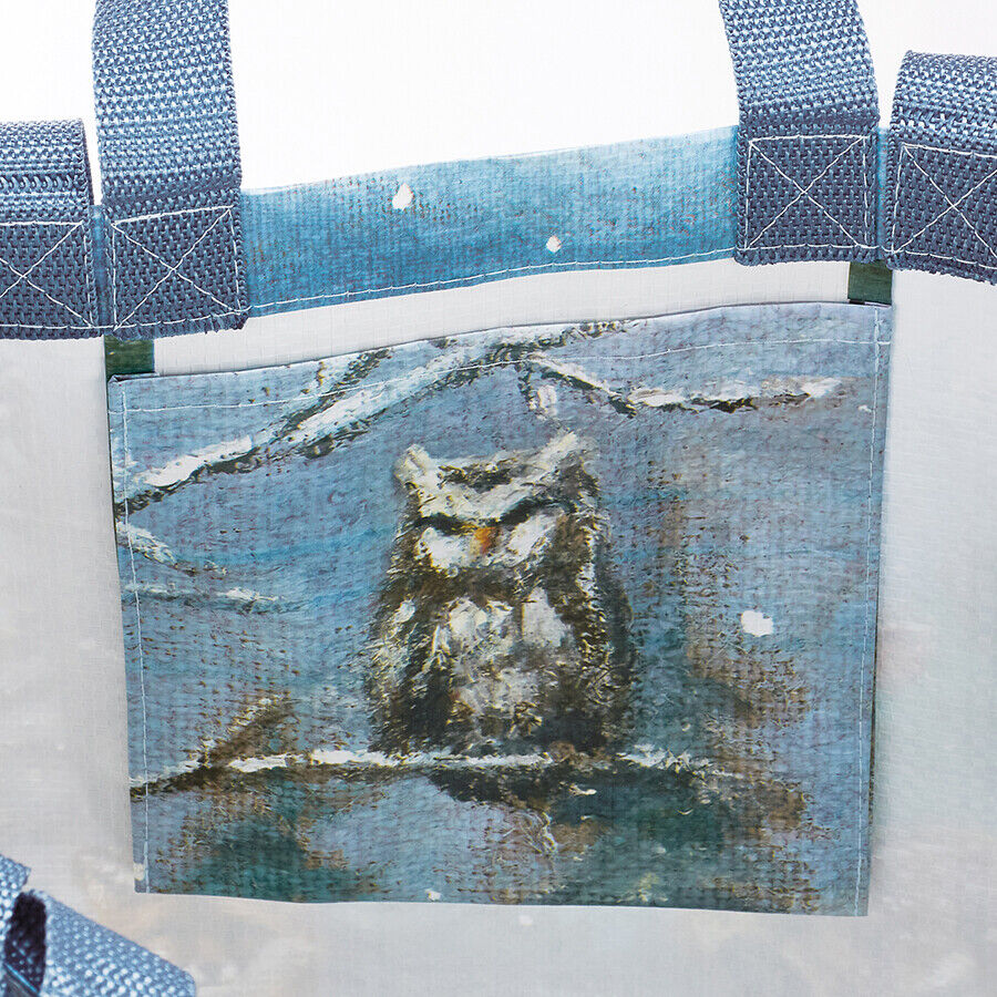 Primitives By Kathy Market Tote -Winter Family, Deer, Fox, Raccoon, Rabbit